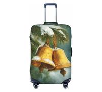 Woshuwo Housse de protection élastique pour valises avec deux cloches dorées - Anti-poussière et anti-rayures - Pour valises de 55,9 à 61 cm