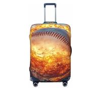 Woshuwo Housse de protection élastique pour valises de 55,9 à 61 cm - Anti-poussière et anti-rayures - Motif baseball - Protection contre le feu et l'eau