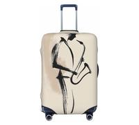 Woshuwo Housses de bagage de voyage élastiques minimalistes pour musicien de rue jouant du saxophone - Anti-poussière et anti-rayures - Pour valises de 55,9 à 61 cm