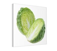 Woshuwo Impression sur toile imprimée de chou vert frais pour dortoir, chambre à coucher, salon, 30 x 30 cm encadrée