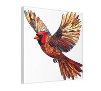 Woshuwo Impression sur toile imprimée d'oiseau rouge volant pour dortoir, chambre à coucher, salon, 30 x 30 cm encadrée
