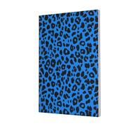 Woshuwo Impression sur toile imprimée léopard bleu et noir - Impression esthétique pour dortoir, chambre à coucher, salon - 30 x 45 cm - Encadrée