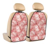 Woshuwo Lot de 2 protections de dossier de siège de voiture en marbre rose quartz avec poches de rangement pour protéger de la saleté, de la boue et des rayures