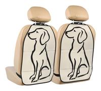 Woshuwo Lot de 2 protections de siège de voiture vintage Golden Retriever avec poches de rangement pour les véhicules pour protéger de la saleté, de la boue et des rayures