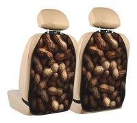 Woshuwo Lot de 2 protections pour dossier de siège de voiture Peanuts avec poches de rangement pour protéger de la saleté, de la boue et des rayures