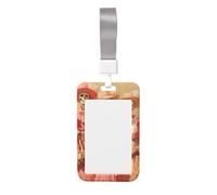 Woshuwo Lot de 3 porte-badges coulissants en plastique rigide pour badge d'identification Motif squelette de cowgirls Rose