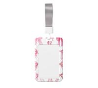 Woshuwo Lot de nœuds roses coulissants en plastique rigide pour badge d'identité pour infirmières et bureau