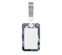 Woshuwo Magnifique porte-badge coulissant en plastique rigide avec motif hibou blanc