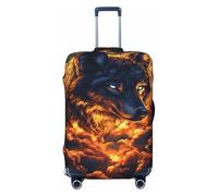 Woshuwo Majestic Wolf Housse de protection élastique pour valise, résistante à la poussière et aux rayures, convient pour 55,9 à 61 cm