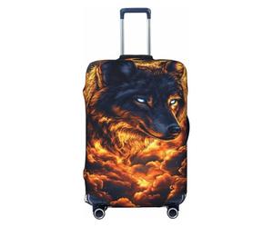 Woshuwo Majestic Wolf Housse de protection élastique pour valise, résistante à la poussière et aux rayures, convient pour 55,9 à 61 cm