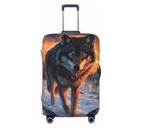 Woshuwo Majestic Wolf Housse de protection élastique pour valises de 55,9 à 61 cm