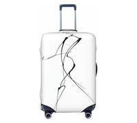 Woshuwo Minimalist Line Art Sketch Walking Human Figure Elastic Travel Bagages Covers Dustproof Scratch Protective Valise Protector Fit 55,9 à 61 cm