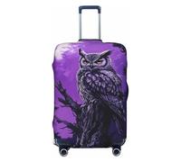 Woshuwo Mystical Owl on Ancient Tree Housse de bagage élastique anti-poussière et résistante aux rayures pour valises 55,9 à 61 cm