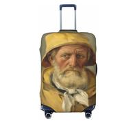 Woshuwo Old Fisherman Chapeau de pluie jaune élastique Housse de bagage de voyage Anti-poussière Résistant aux rayures Protection pour valise 55,9 à 61 cm