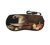 Woshuwo Old Witch'S Hat And Magic Books Étui à lunettes portable pour lunettes de soleil