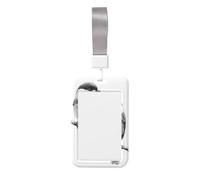 Woshuwo Paire d'oiseaux perchés sur une branche coulissante, porte-badge en plastique rigide pour cartes de travail, porte-nom pour infirmières, bureau