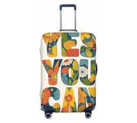 Woshuwo Phrase d'habilitation « Yes You Can » - Housses élastiques pour bagages de voyage - Anti-poussière et anti-rayures - Pour valises de 55,9 à 61 cm