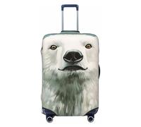 Woshuwo Polar Bear Housse de protection élastique vintage pour valises de 55,9 à 61 cm