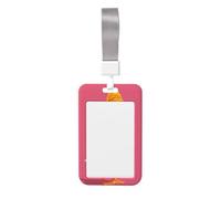 Woshuwo Porte-badge amusant en plastique rigide avec motif canard blanc sur sa tête pour infirmières et bureau