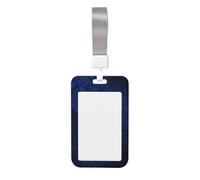 Woshuwo Porte-badge coulissant bleu marine minuit en plastique rigide pour cartes de travail pour infirmières et bureau