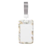 Woshuwo Porte-badge coulissant de luxe en plastique rigide couleur or blanc fluo pour cartes de travail pour infirmières et bureau