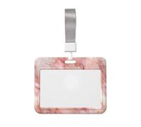 Woshuwo Porte-badge coulissant de luxe en plastique rigide couleur or rose doré pour infirmières et bureau