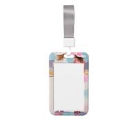 Woshuwo Porte-badge coulissant en plastique rigide avec deux bottes de cowboy pour infirmières et bureau Rose