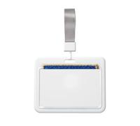 Woshuwo Porte-badge coulissant en plastique rigide avec drapeau de Curaçao - Pour infirmières et bureaux