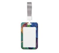 Woshuwo Porte-badge coulissant en plastique rigide avec éléphant coloré pour infirmières et bureau