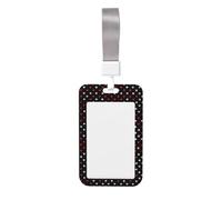 Woshuwo Porte-badge coulissant en plastique rigide avec étoiles rouges et blanches sur fond noir