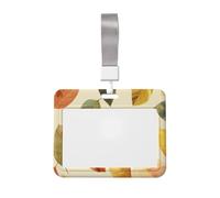 Woshuwo Porte-badge coulissant en plastique rigide avec feuilles d'automne pour infirmières et bureau