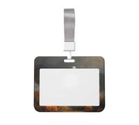 Woshuwo Porte-badge coulissant en plastique rigide avec figurine fantôme blanc d'Halloween volant sur un balai pour infirmières et bureau