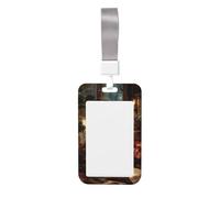 Woshuwo Porte-badge coulissant en plastique rigide avec inscription « Candle on an Old Book » - Pour infirmières et bureaux