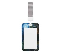 Woshuwo Porte-badge coulissant en plastique rigide avec inscription « Magical Witch of The Forest » pour cartes de travail, porte-nom pour infirmières, bureau