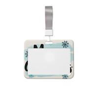 Woshuwo Porte-badge coulissant en plastique rigide avec inscription « Merry Christmas » pour infirmières et bureau