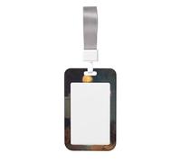 Woshuwo Porte-badge coulissant en plastique rigide avec inscription « Reading A Newspaper Toilet » - Pour infirmières et bureaux