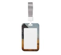 Woshuwo Porte-badge coulissant en plastique rigide avec inscription « Two Cute Ghosts Old Abandoned House » - Pour infirmières et bureaux