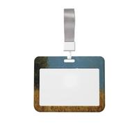 Woshuwo Porte-badge coulissant en plastique rigide avec inscription « Two White Ghosts in Countryside » - Pour infirmières et bureaux