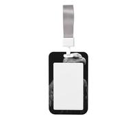 Woshuwo Porte-badge coulissant en plastique rigide avec motif aigle noir et blanc pour cartes de travail pour infirmières et bureau