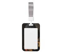 Woshuwo Porte-badge coulissant en plastique rigide avec motif caniche dans un uniforme militaire pour infirmières et bureau