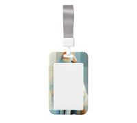 Woshuwo Porte-badge coulissant en plastique rigide avec motif de chat abstrait - Pour infirmières, bureau