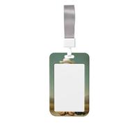 Woshuwo Porte-badge coulissant en plastique rigide avec motif de cowboy fantôme et chat noir pour infirmières, bureau