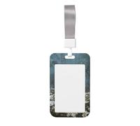 Woshuwo Porte-badge coulissant en plastique rigide avec motif fantôme sur une balançoire pour infirmières ou bureau