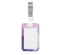 Woshuwo Porte-badge coulissant en plastique rigide avec motif fleurs de dahlias pour infirmières et bureau