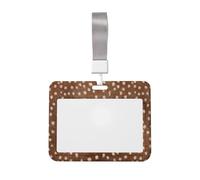 Woshuwo Porte-badge coulissant en plastique rigide avec motif imprimé cerf à pois pour infirmières et bureau