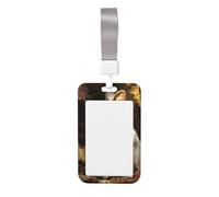 Woshuwo Porte-badge coulissant en plastique rigide avec motif lapin dans la forêt pour infirmières ou bureau