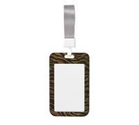 Woshuwo Porte-badge coulissant en plastique rigide avec motif peau de tigre pour infirmières et bureau