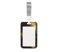 Woshuwo Porte-badge coulissant en plastique rigide avec motif Père Noël souriant avec œil pour infirmières et bureau