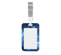 Woshuwo Porte-badge coulissant en plastique rigide avec motif tigre blanc magique pour infirmières et bureau