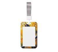 Woshuwo Porte-badge coulissant en plastique rigide avec oiseau coloré pour infirmières et bureau